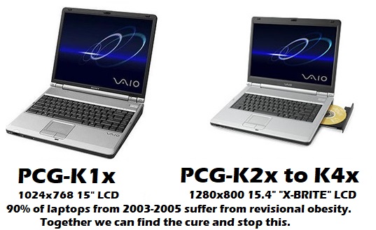 90% of laptops designed in the early-mid 2000s suffer from obesity. 90% of laptops designed in the early-mid 2000s suffer from obesity.